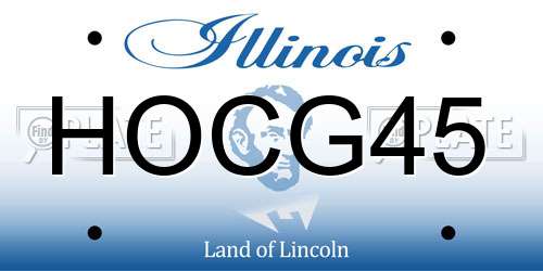 HOCG45 Illinois License Plate
