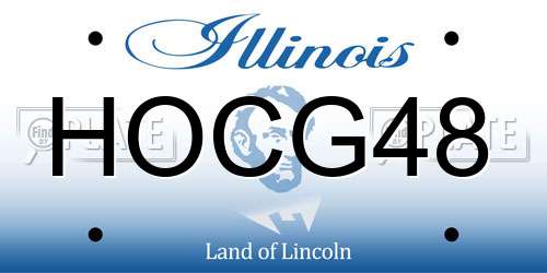 HOCG48 Illinois License Plate