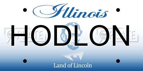 HODLON Illinois License Plate