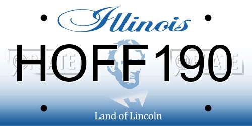 HOFF190 Illinois License Plate