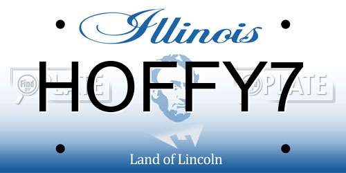 HOFFY7 Illinois License Plate