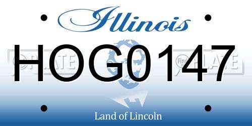 HOG0147 Illinois License Plate