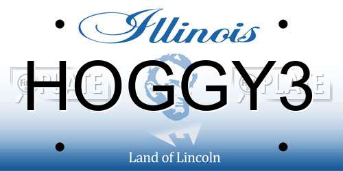 HOGGY3 Illinois License Plate