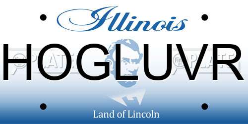 HOGLUVR Illinois License Plate