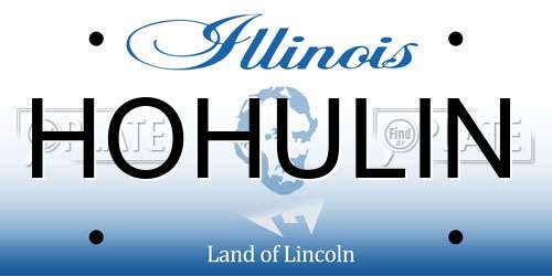 HOHULIN Illinois License Plate