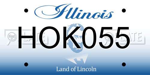 HOK055 Illinois License Plate
