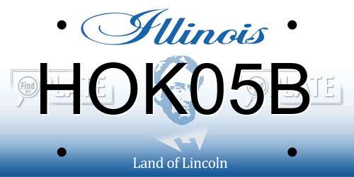 HOK05B Illinois License Plate