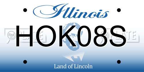 HOK08S Illinois License Plate