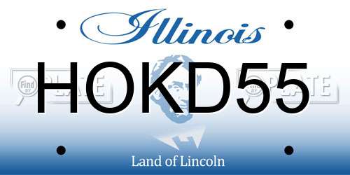 HOKD55 Illinois License Plate
