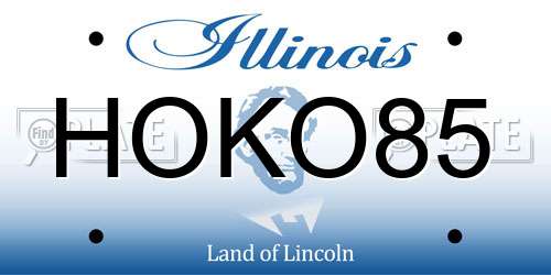 HOKO85 Illinois License Plate