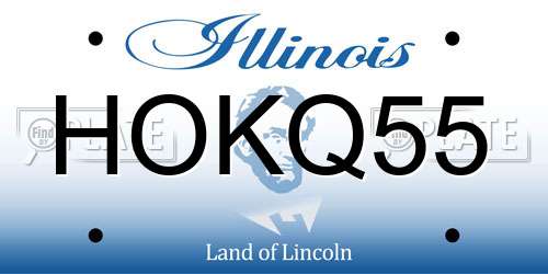 HOKQ55 Illinois License Plate