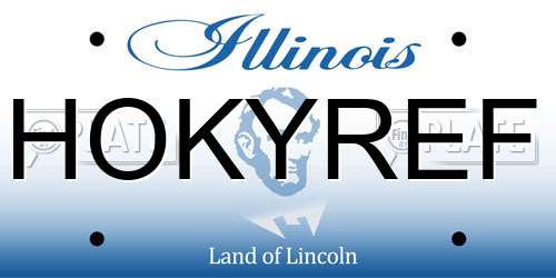 HOKYREF Illinois License Plate