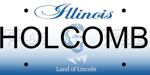 HOLCOMB Illinois License Plate
