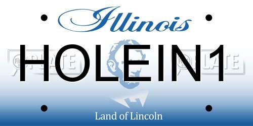 HOLEIN1 Illinois License Plate