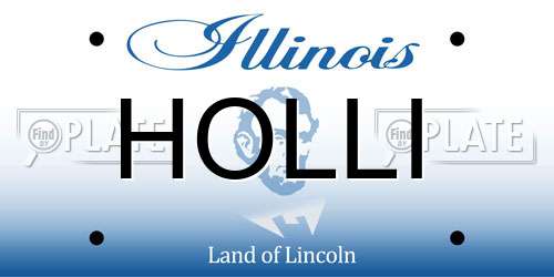 HOLLI Illinois License Plate