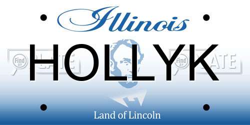 HOLLYK Illinois License Plate