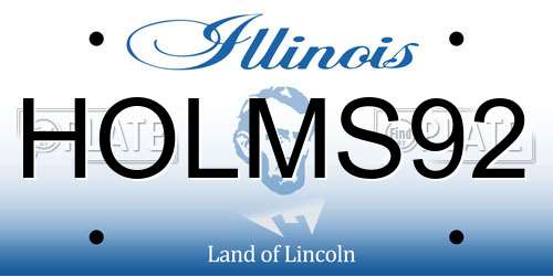 HOLMS92 Illinois License Plate