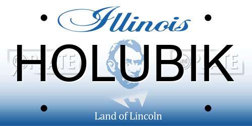 HOLUBIK Illinois License Plate