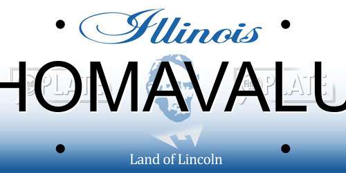HOMAVALU Illinois License Plate