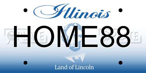 HOME88 Illinois License Plate