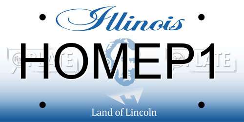 HOMEP1 Illinois License Plate