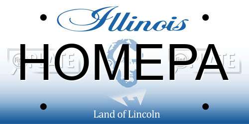 HOMEPA Illinois License Plate