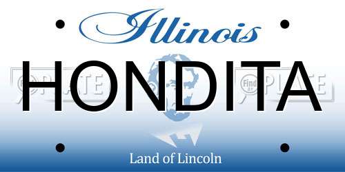 HONDITA Illinois License Plate