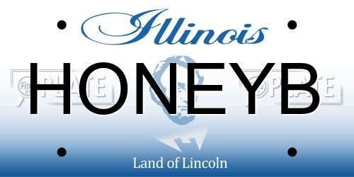 HONEYB Illinois License Plate