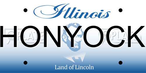HONYOCK Illinois License Plate