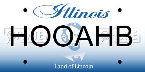 HOOAHB Illinois License Plate