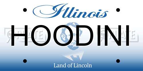 HOODINI Illinois License Plate