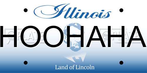 HOOHAHA Illinois License Plate