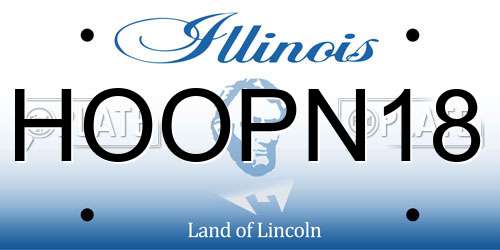 HOOPN18 Illinois License Plate