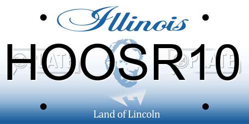 HOOSR10 Illinois License Plate