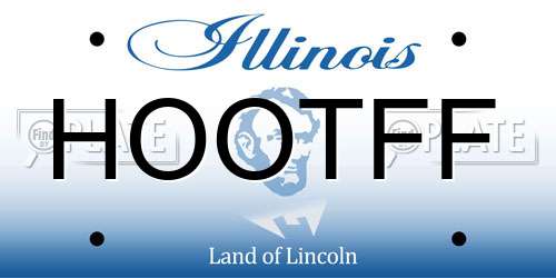 HOOTFF Illinois License Plate