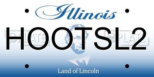 HOOTSL2 Illinois License Plate