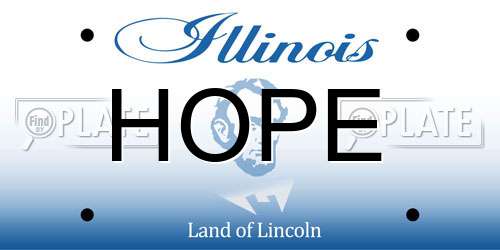 HOPE Illinois License Plate