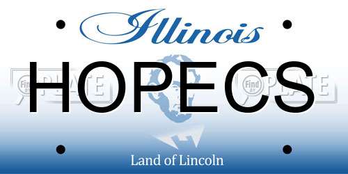 HOPECS Illinois License Plate