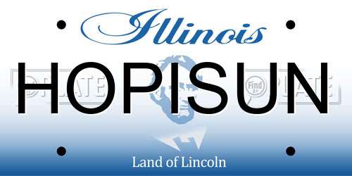 HOPISUN Illinois License Plate