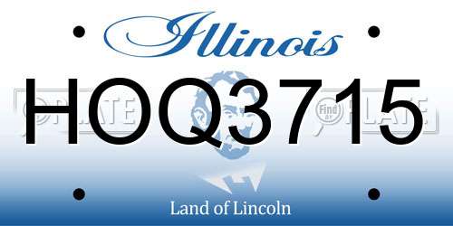 HOQ3715 Illinois License Plate