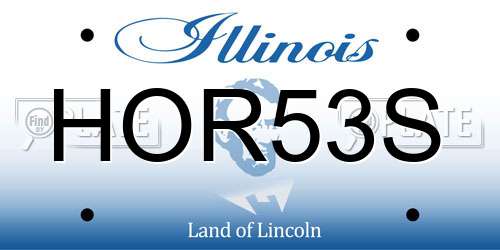 HOR53S Illinois License Plate