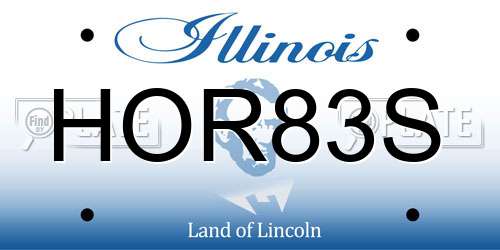 HOR83S Illinois License Plate