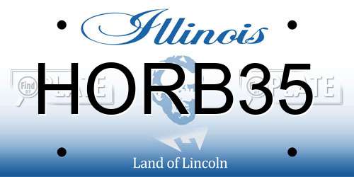 HORB35 Illinois License Plate