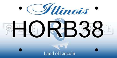 HORB38 Illinois License Plate