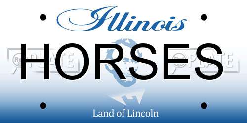 HORSES Illinois License Plate