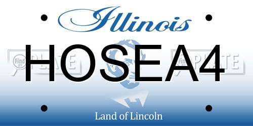 HOSEA4 Illinois License Plate