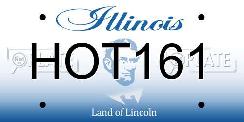HOT161 Illinois License Plate