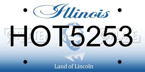 HOT5253 Illinois License Plate