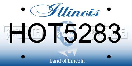 HOT5283 Illinois License Plate