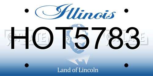 HOT5783 Illinois License Plate